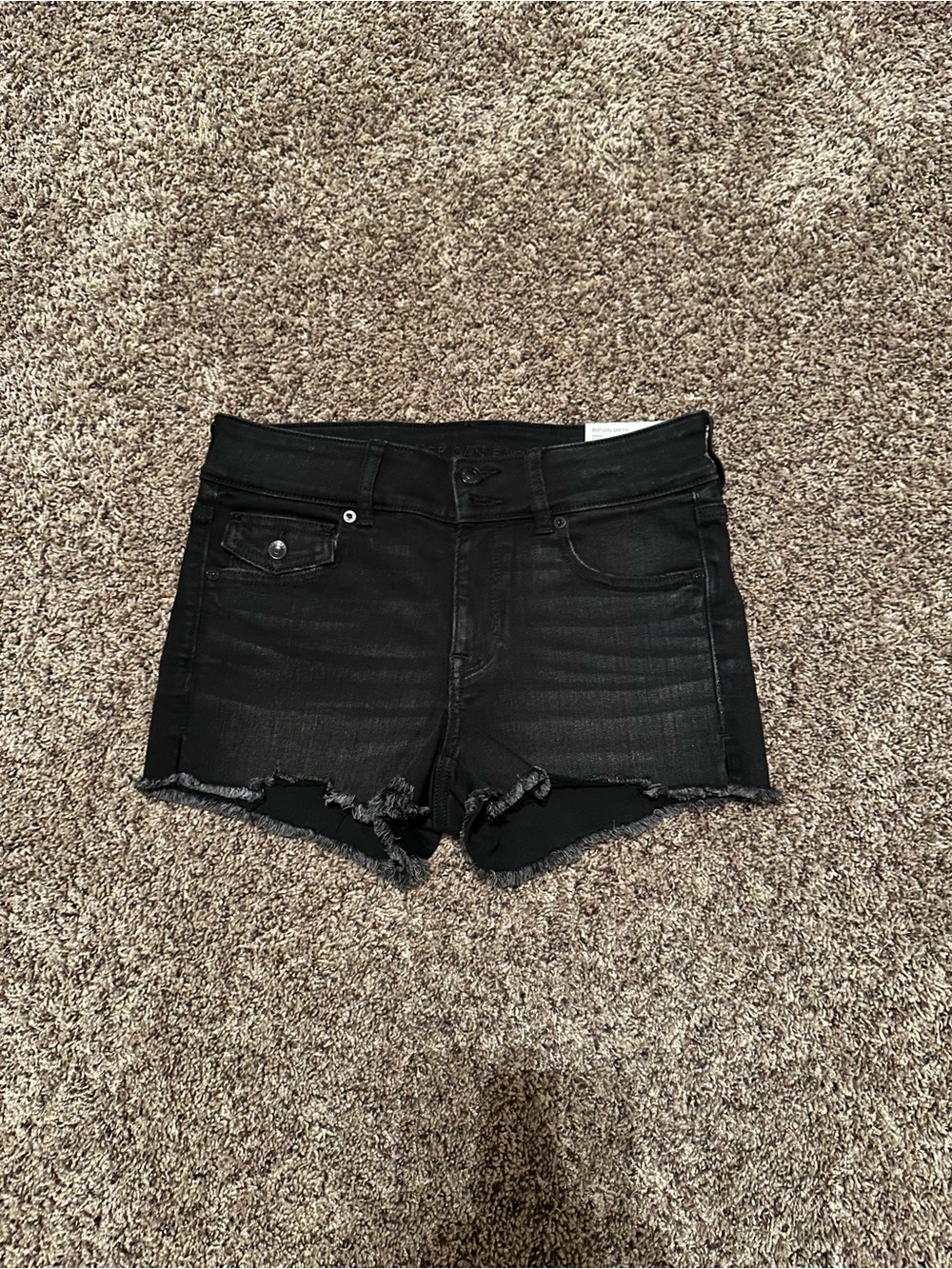 American Eagle Outfitters Black Distressed Jean Shorts